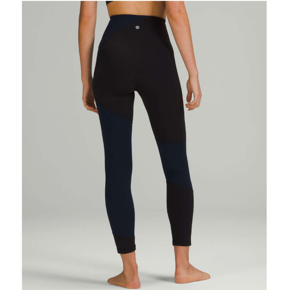 Lululemon Nulu Colour Block Tight True Navy BLK - Picture 2 of 14
